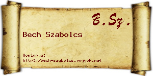 Bech Szabolcs névjegykártya
