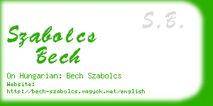 szabolcs bech business card